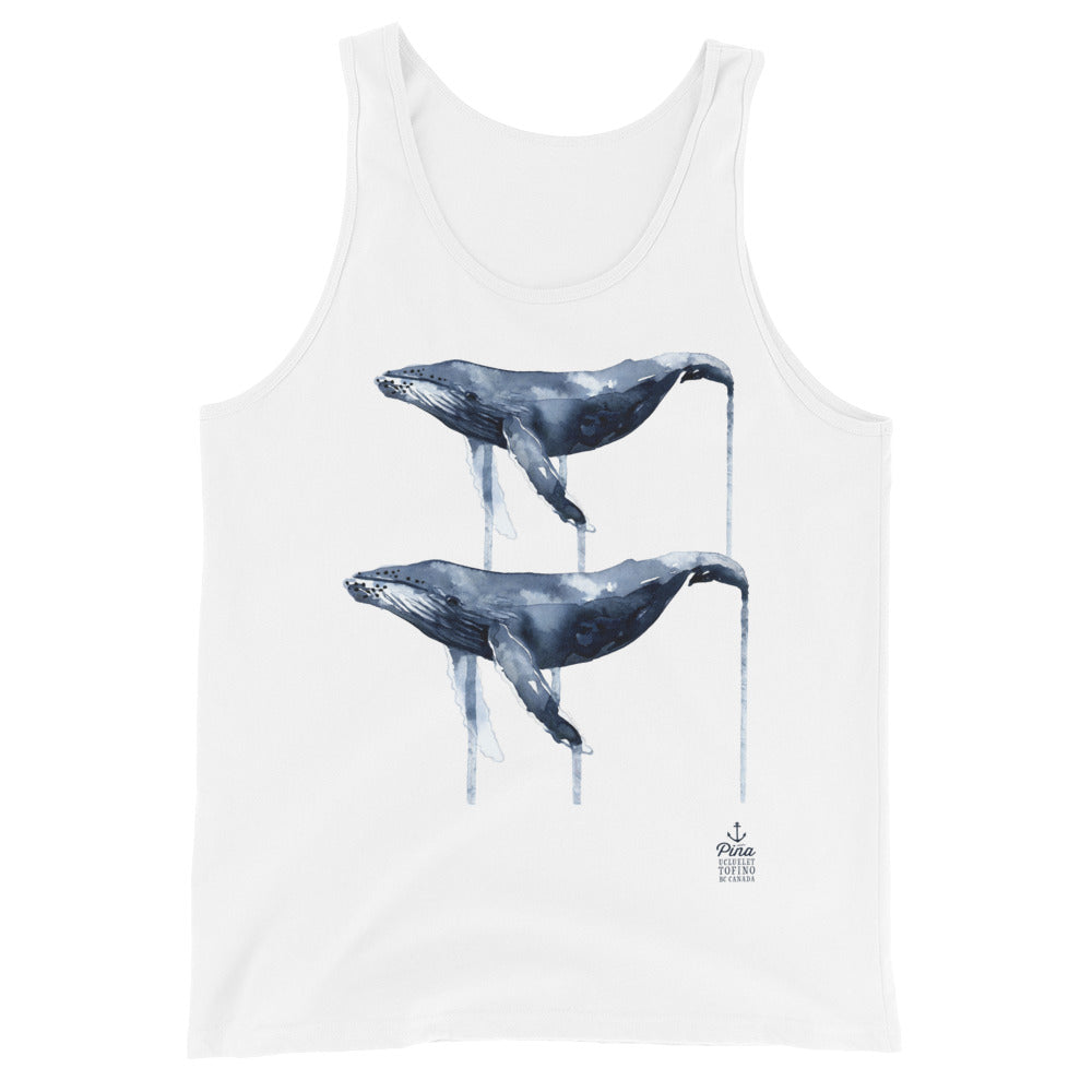 Watercolour Humpback Whales Unisex Tank