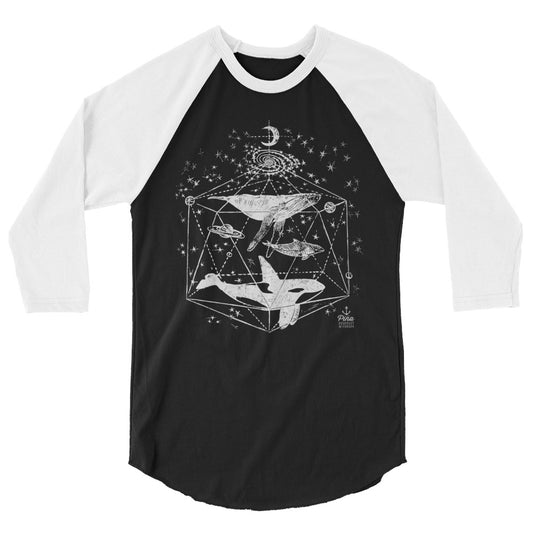 Galactic Whales 3/4 Sleeve Baseball Shirt