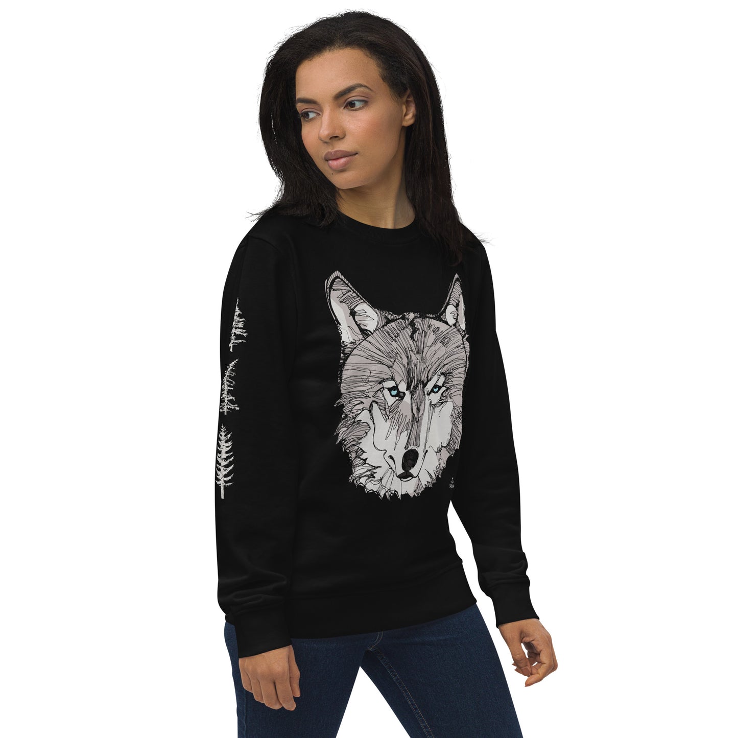 Wolf Face Unisex Eco Sweatshirt