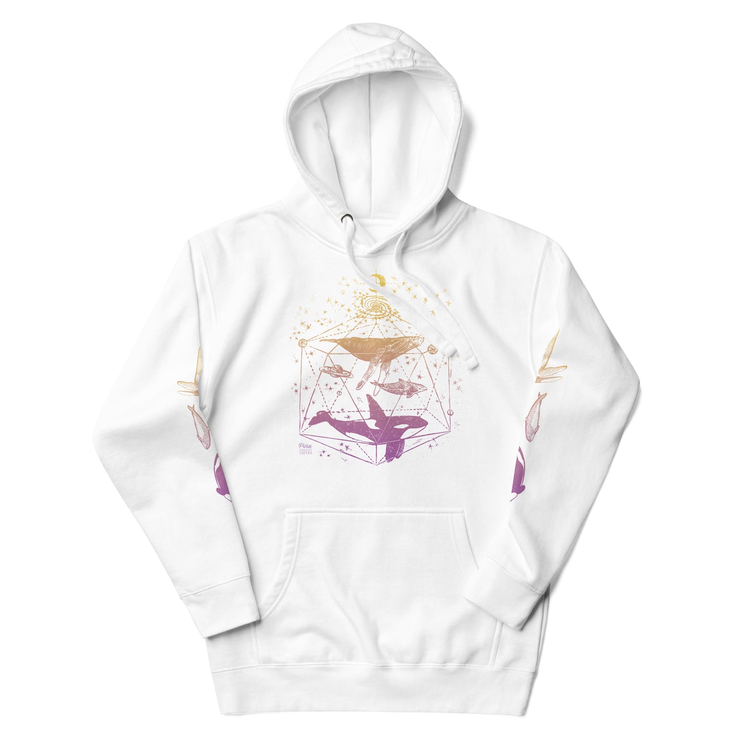 Galactic Whales in Colour Unisex Hoodie