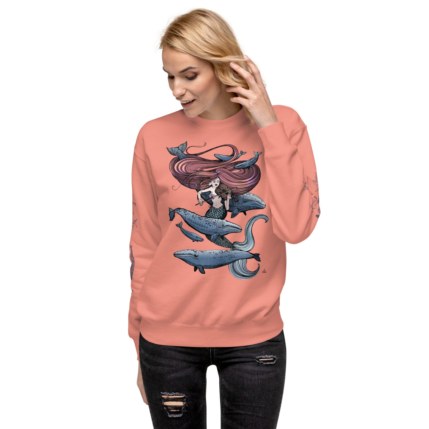 Mermaid Fiddling Unisex Premium Sweatshirt