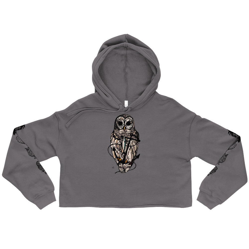 Owl & Anchor Crop Hoodie