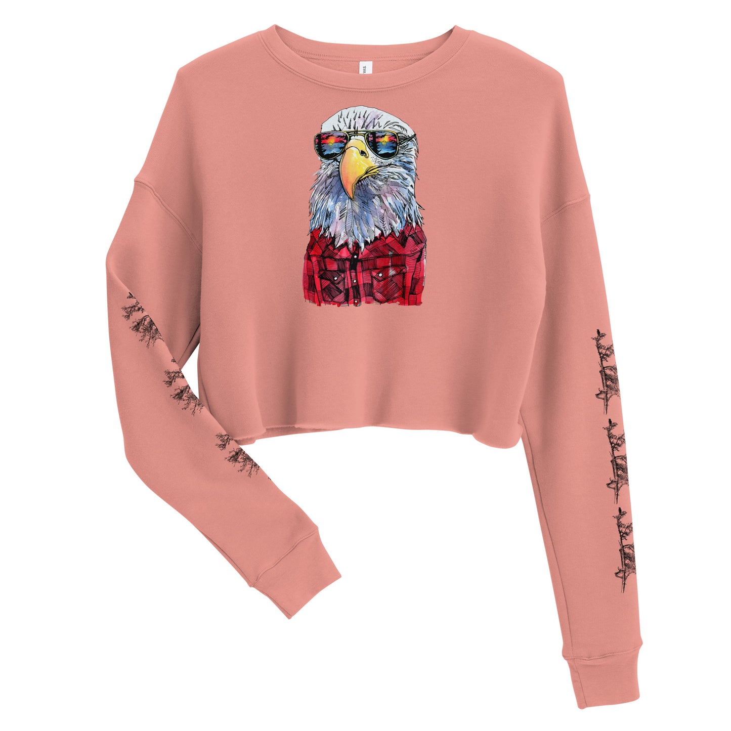 Hipster Eagle Crop Sweatshirt