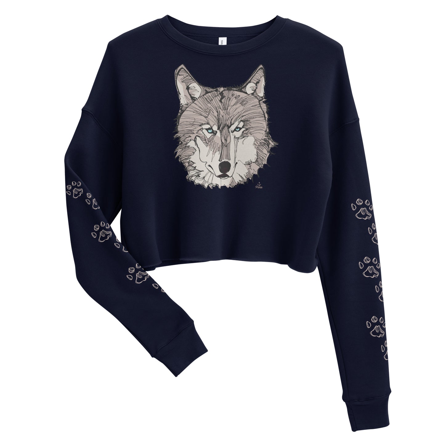Wolf Face Crop Sweatshirt