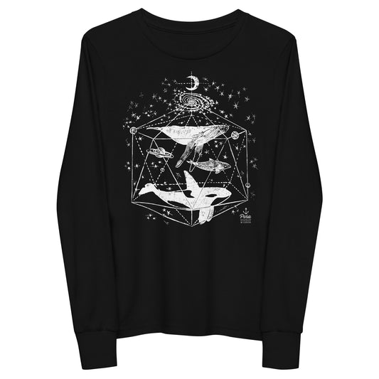 Galactic Whales Youth Long Sleeve Tee