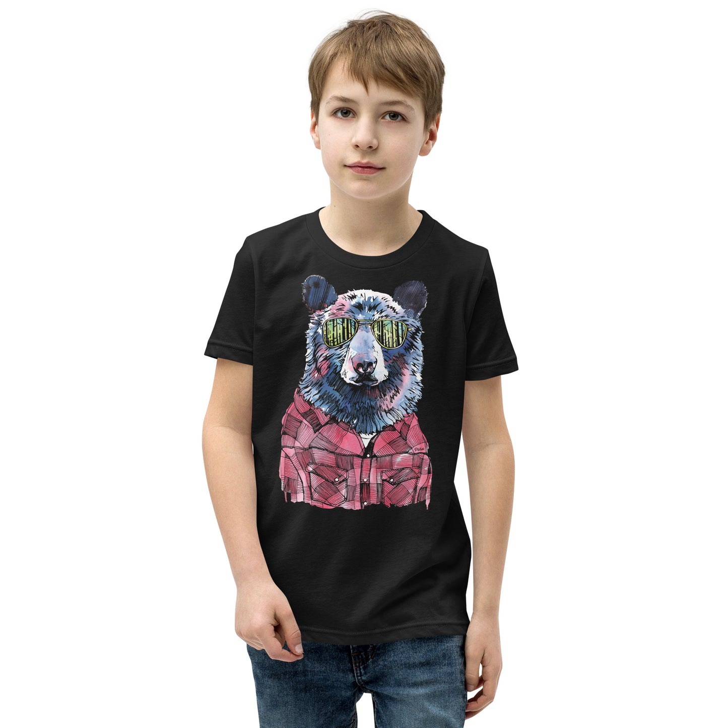 Hipster Bear Youth Tee